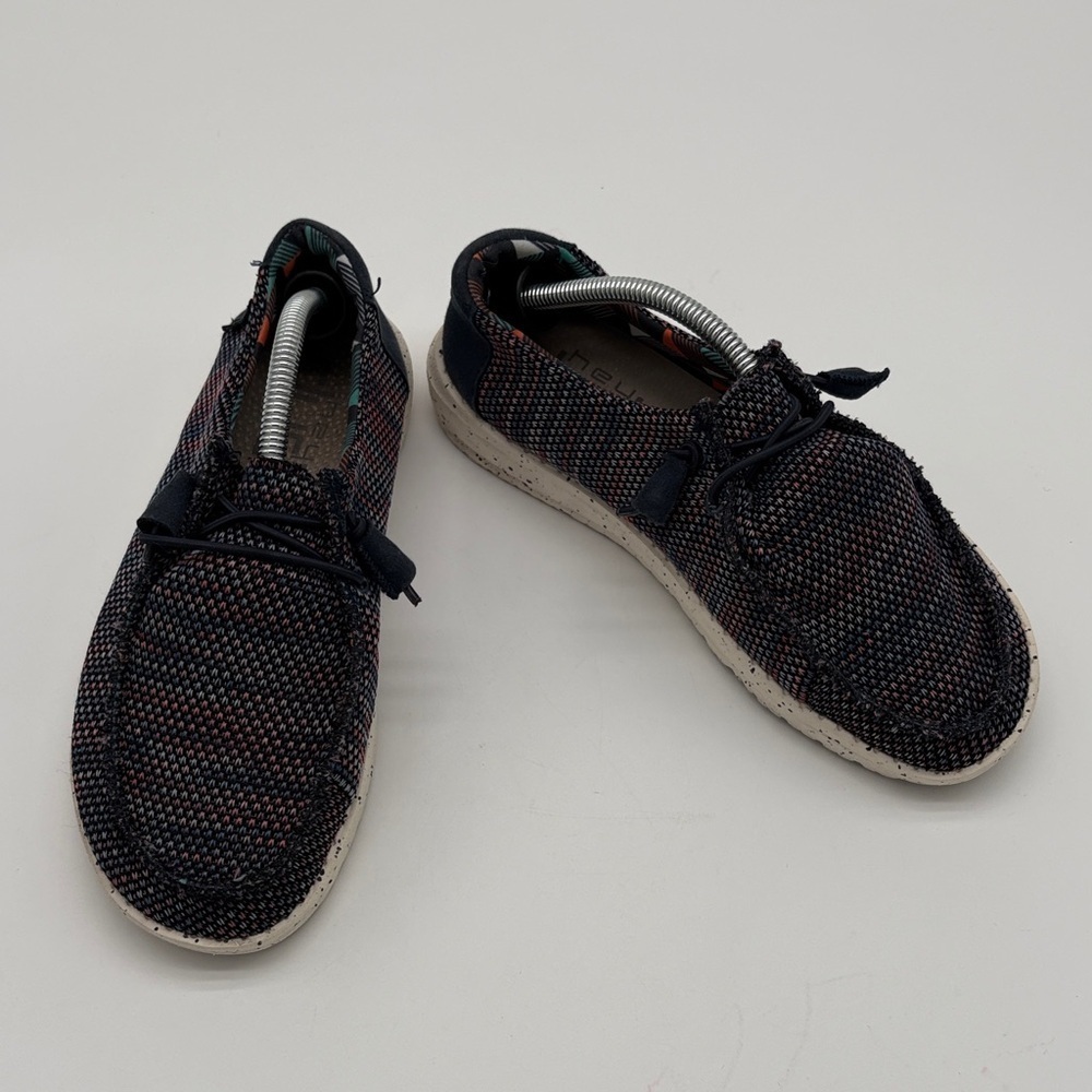 Hey Dude Wendy Blue Orange Sox Slip On Shoes Women Size 6 BLEMISH